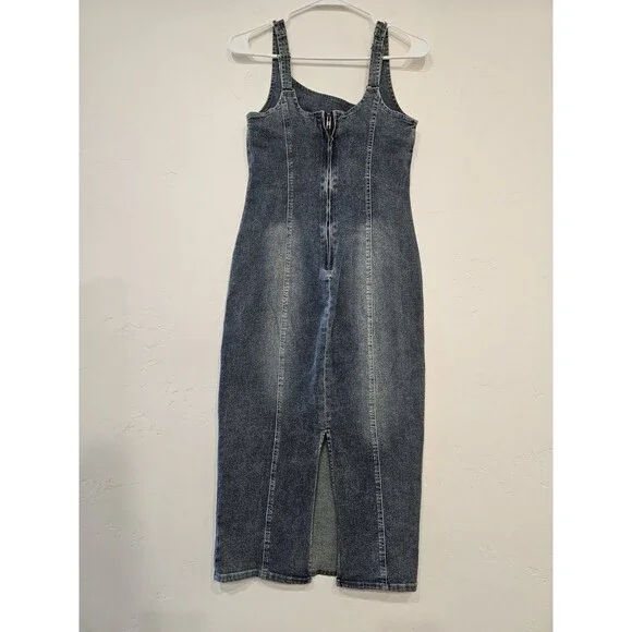 Emprada Women's Vickita Denim Midi Dress Size Large - Picture 5 of 9